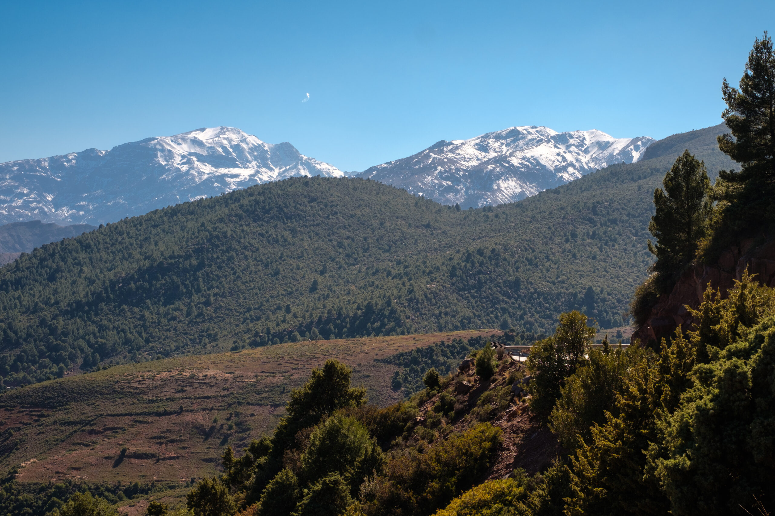 Morocco The High Atlas Mountain range view.